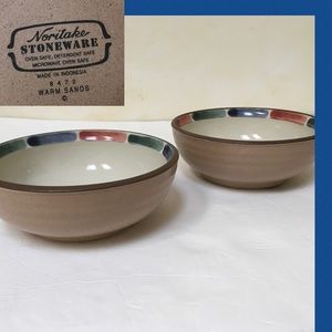 Noritake Stoneware Warm Sands Cereal Bowls set of 2
